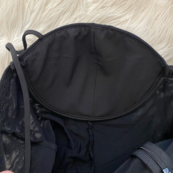 Fashion Nova Black Sheer Mesh Bustier Special Days Tulle Maxi Dress Mermaid Gown - Picture 11 of 13